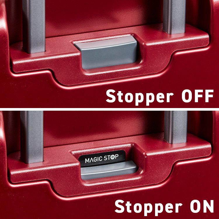 ワンタッチ制止のキャスターストッパー